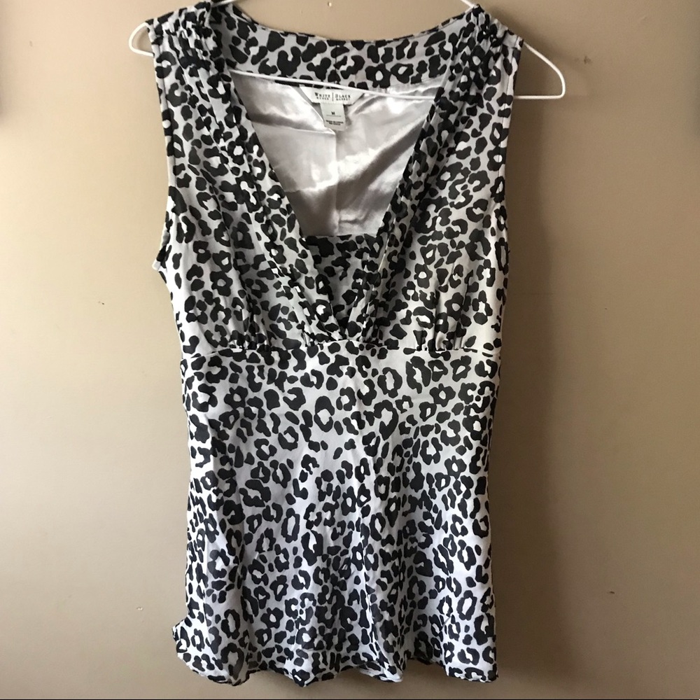 Fitted Animal Print Blouse